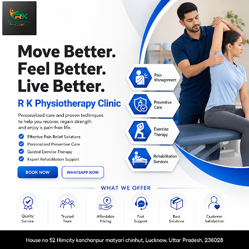 R K Physiotherapy Clinic offers expert pain management, preventive care, exercise therapy, and re… post image