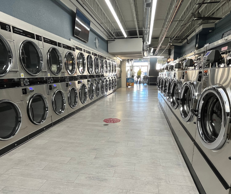 Self-service laundry at Wash House Laundromat and Drop Off Laundry Service, Denver, CO