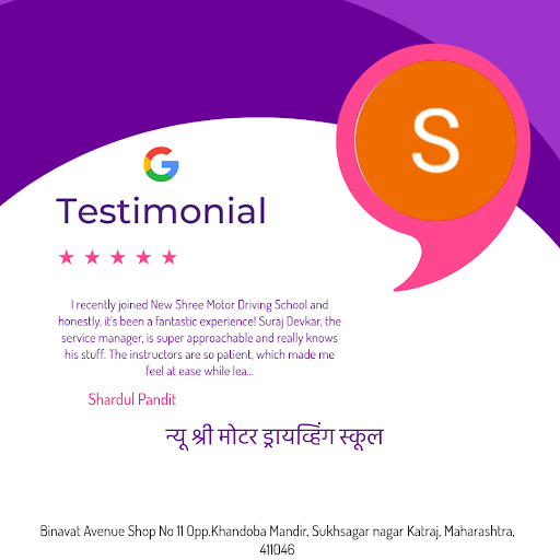 Shardul Pandit, a satisfied student from Sukhsagar nagar Katraj, highly recommends न्यू श्री मोटर… post image