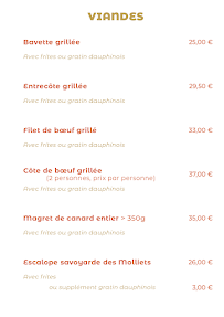 Menu Chalet des Molliets Page 7