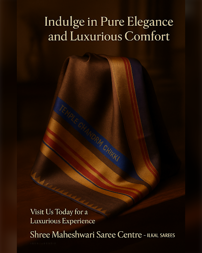 Wrap yourself in luxury with Shree Maheshwari Saree Centre's Temple Chandrm Chikki Pure Silk and… post image