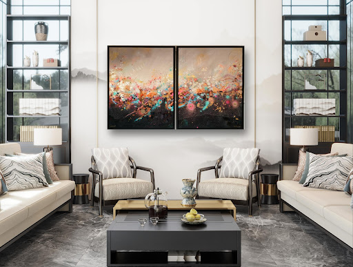 Blossingart.nl - abstracte schilderijen - atelier - kunstgalerie - webshop - op maat laten maken