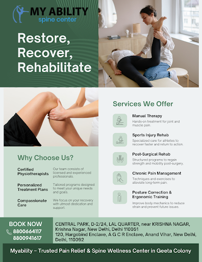 Looking for trusted physical therapy and rehabilitation services in Nirman Vihar, Delhi? MyAbilit…