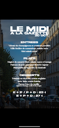 Menu La Gazette Batignolles Page 9