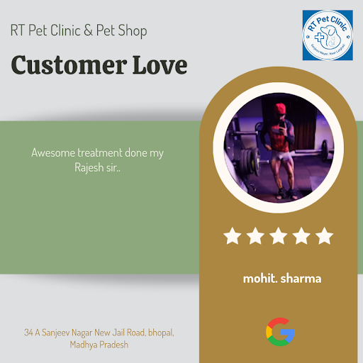 Mohit. gives RT Pet Clinic & Pet Shop in Bhopal a 5-star review! He loved the exceptional care an… post image