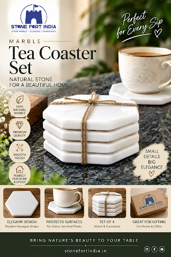 🏡 Marble Tea Coaster Set | Stone Fort India post image
