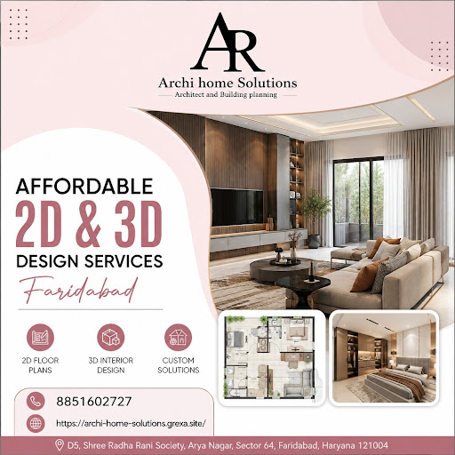 Archi Home Solutions provides affordable 2D and 3D design services in Faridabad, specializing in… post image
