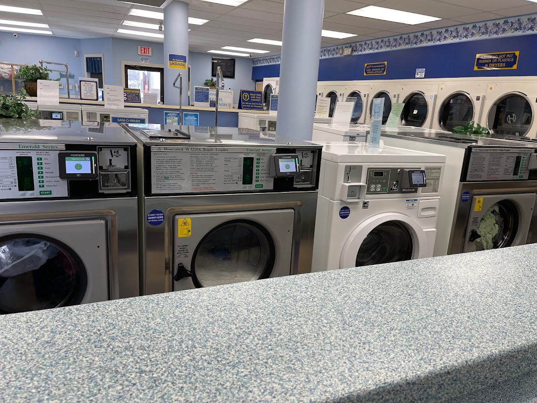 Self-service laundry at Moonlight Cleaners, Westbrook, ME