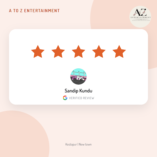 Sandip Kundu, a delighted client, raves about his experience with A TO Z ENTERTAINMENT, the top e… post image