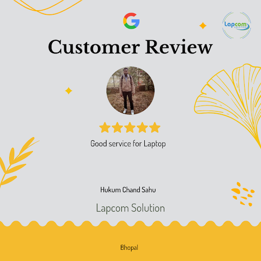 Hukum Chand Sahu's exceptional experience with Lapcom Solution's expert laptop repair services in…