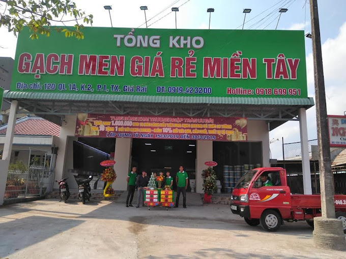 Tổng Kho GẠCH MEN GIÁ RẺ MIỀN TÂY – CN Giá Rai,Bạc Liêu