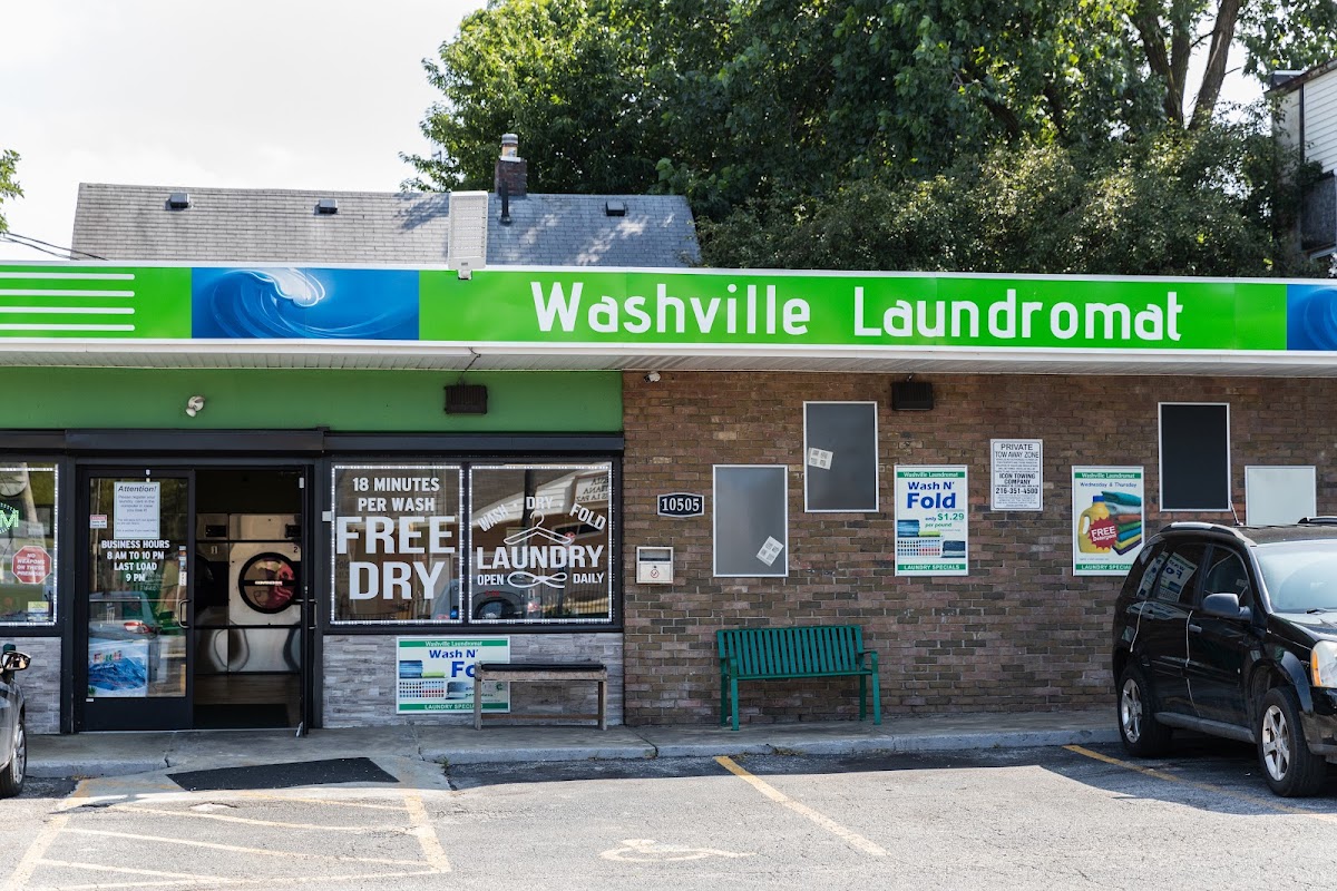 Washville Laundromat facility with washing machines in Cleveland