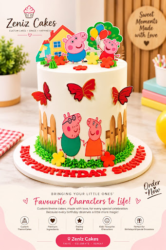 🎂 Make Every Birthday Extra Special with Zeniz Cakes! 🐷🎈🦋 post image