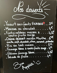 Menu Val'et Des Fromages Restaurant Page 4