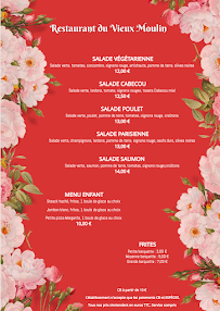 Menu Pizzeria Bar du Vieux Moulin Page 2