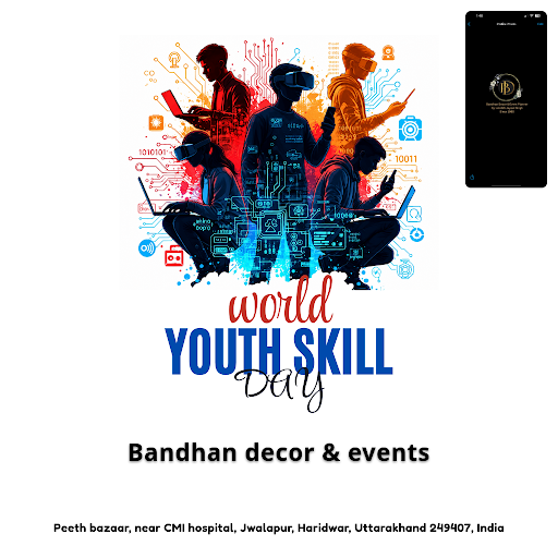 Celebrate World Youth Skill Day with creative Pandal Decorations from Bandhan decor & events, sho… post image