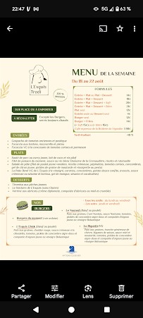 Menu L'Exquis Tradi Nantes - Cuisine simple, sincère et burger authentique Page 5