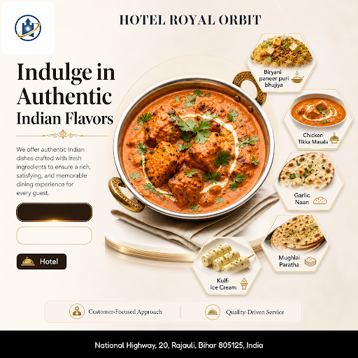 Experience authentic flavors at hotel royal orbit with our delicious Biryani paneer puri bhujiya,… post image