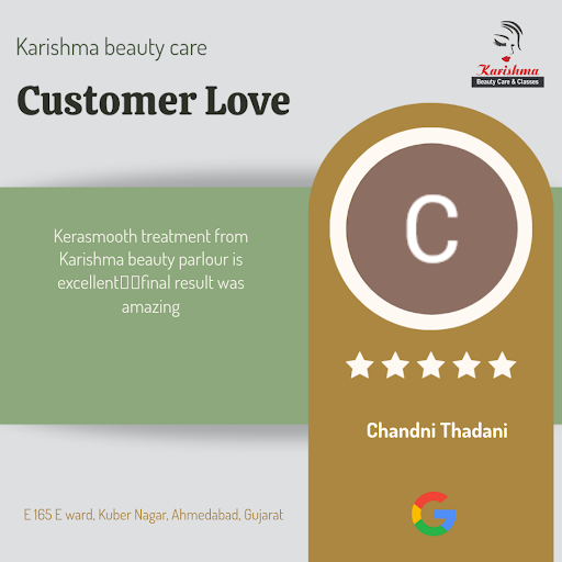 Chandni raves about her exceptional experience at Karishma beauty care in Ahmedabad! She loved th…