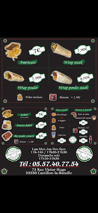 Menu L'oriental kebab - Burger & Tacos Page 2