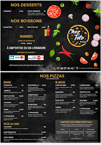 Menu Chez Toto Pizza Saint-Gély-du-Fesc Page 1