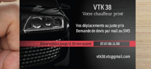 VTk 38 / VTC GRENOBLE/ Transport de personnes / Tous trajets / gares/ Aéroports / Réservation par simple appel
