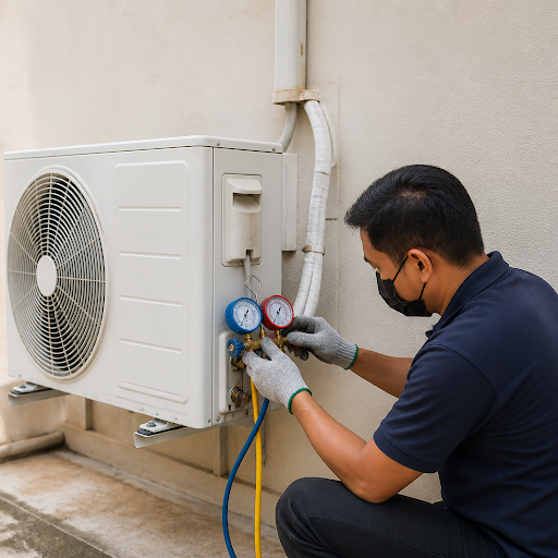 Beat the Ajman heat with reliable and affordable AC gas refilling from AC SERVICING &fixing all t… post image