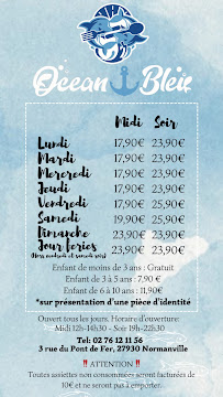 Menu Restaurant Ocean bleu Page 3