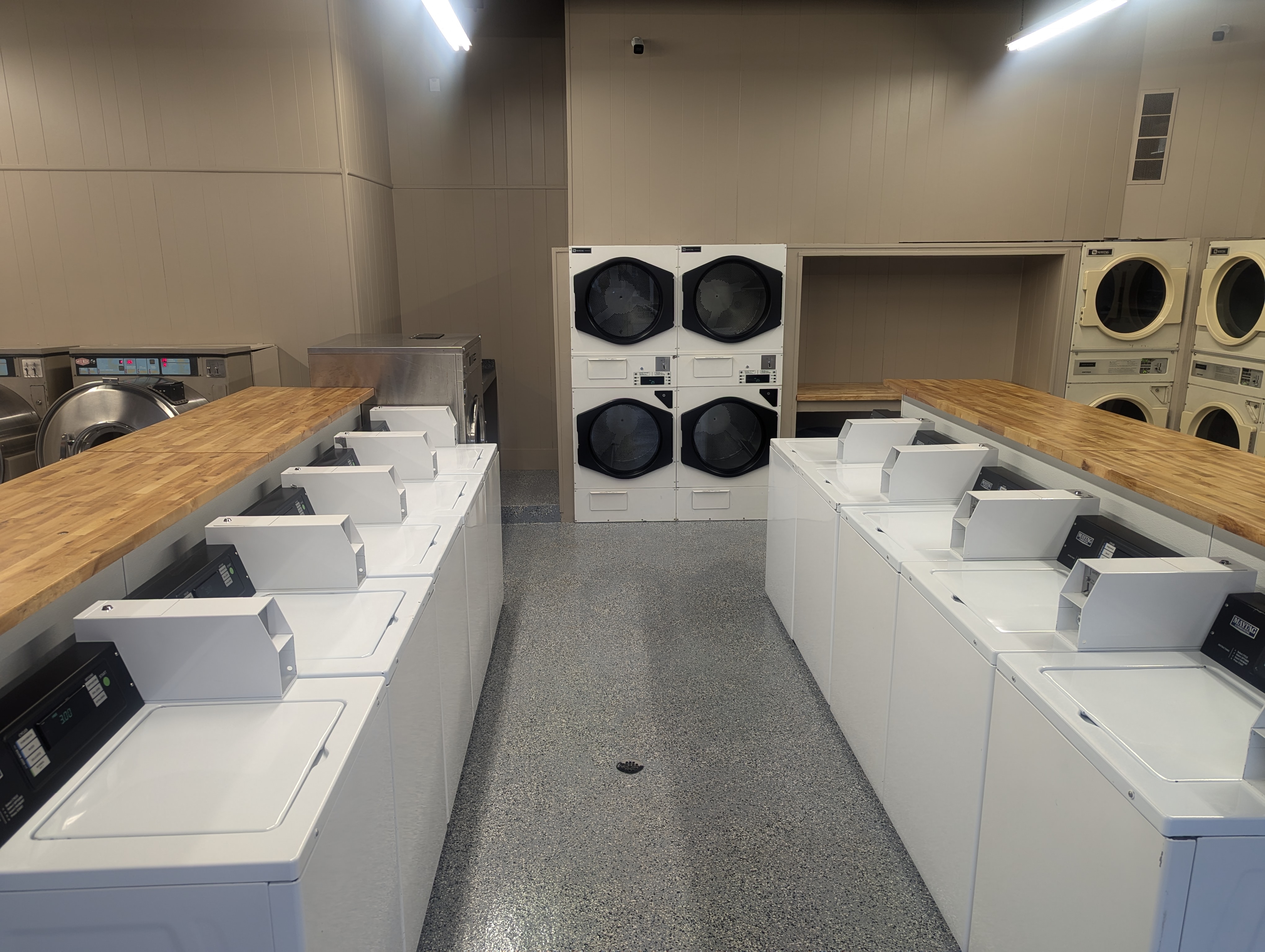 Self-service laundry at West State Laundry, Olean, NY