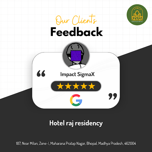 "Impact SigmaX raves about their exceptional experience at Hotel Raj Residency, the best hotel in…