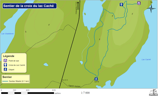 Sentier de la croix du Lac Caché