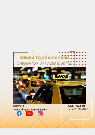 Shimla to Chandigarh one way taxi services @ 2000/- post image