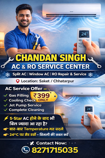 AC service saket chatarpur madin gadhi fridam fiter saket parivartan complex Chhatarpur enclave s… post image
