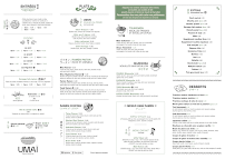 Menu Umaï Ramen Page 1