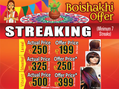 Celebrate Bengali New Year by Beautiful Hair Colour Streaking at DISCOUNTED PRICE. To know more c… post image