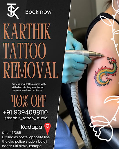 Tattoo remove with out pain and side effects please contact karthik Tattoo Studio kadapa