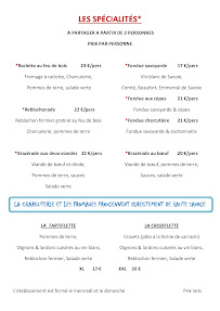 Menu Le Tavaillon Page 1