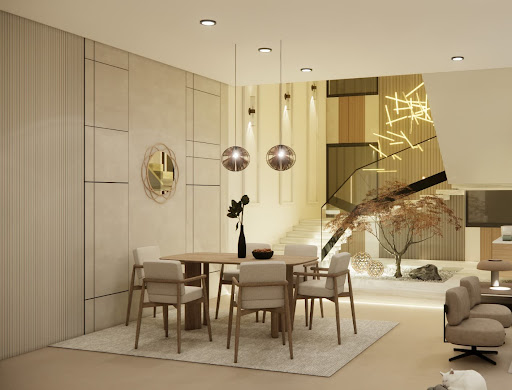 Looking to upgrade your home interiors? This modern dining and living space design features elega… post image
