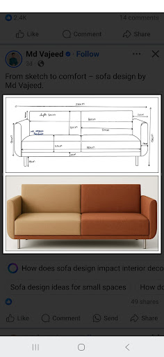 New sofa same size same design 25k post image