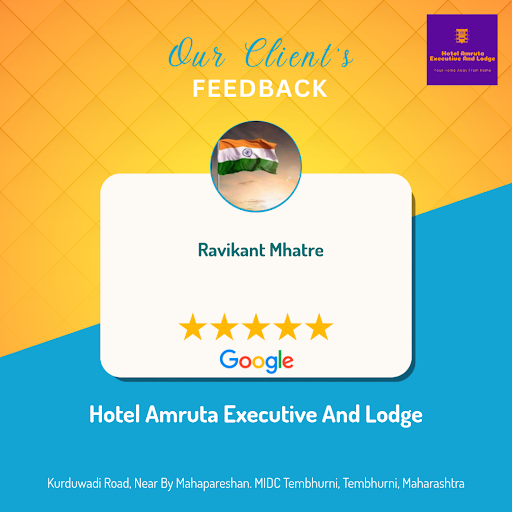 Ravikant from Tembhurni raves about his exceptional experience at Hotel Amruta Executive And Lodg…