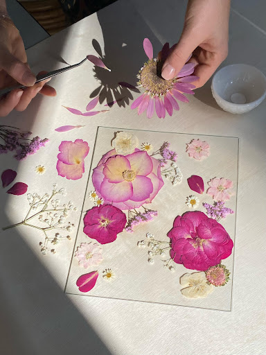 Pine Pressed Flowers