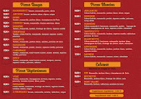 Menu La cabane à pizzas Belle Plagne Page 1