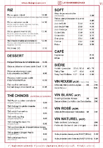 Menu La Taverne de Zhao Page 3