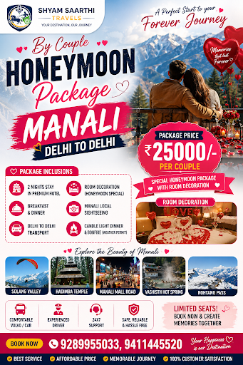 Manali honeymoon package from Delhi, Manali honeymoon package from Noida, Manali couple package,… post image