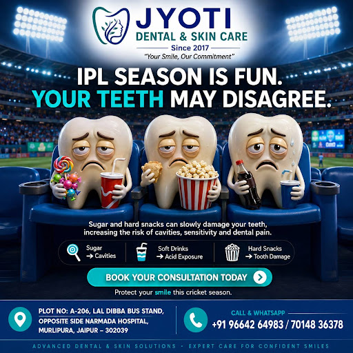 🔥 IPL का मज़ा लें, लेकिन अपने दाँतों को “NO BALL” मत करवाइए! 🏏🦷 post image