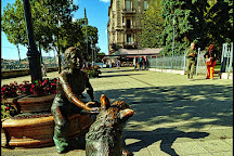 Girl With Her Dog Statue, Budapest, Hungary