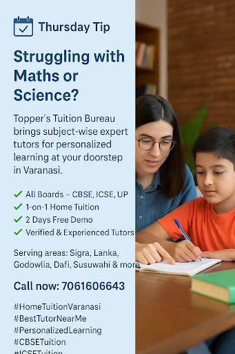 Discover how Topper's Tuition Bureau is changing the way students learn in Varanasi.  