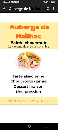 Menu Restaurant de Nailhac Page 12