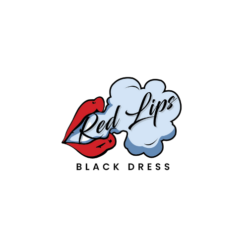Red Lips Black Dress - Thumbnail