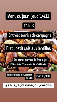 Menu A.K.A - La Maison du Cordon Page 13